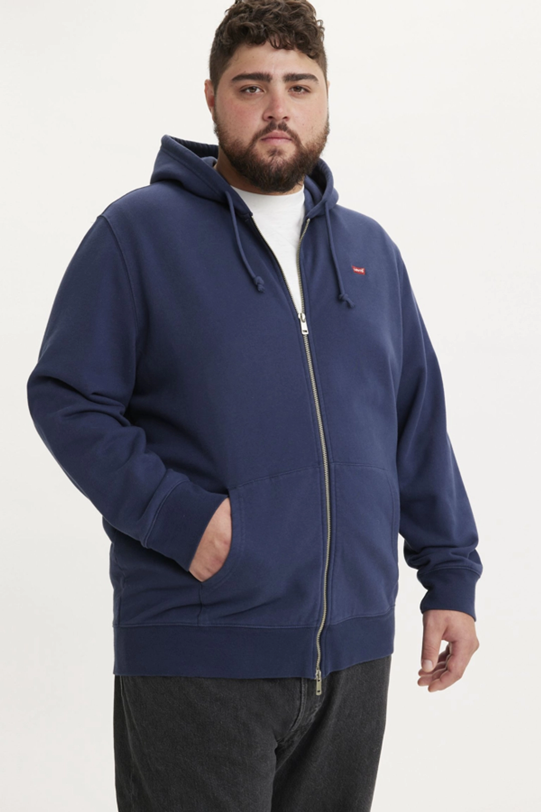Levi's Sweat À Capuche Zippé New Original (Grandes Tailles) - Homme - Bleu / Naval Academy - 5XL