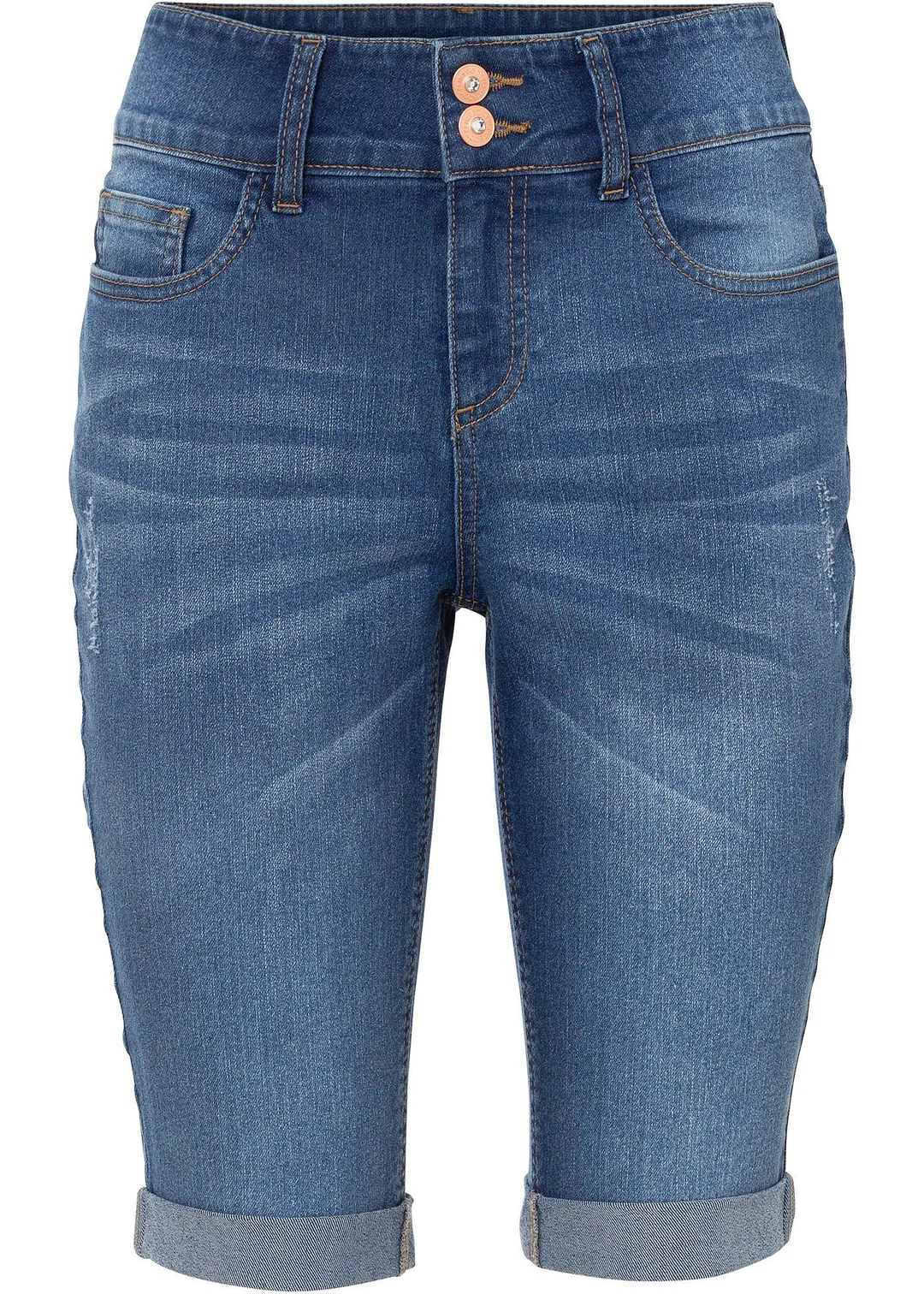 Bermuda en jean, taille mi-haute