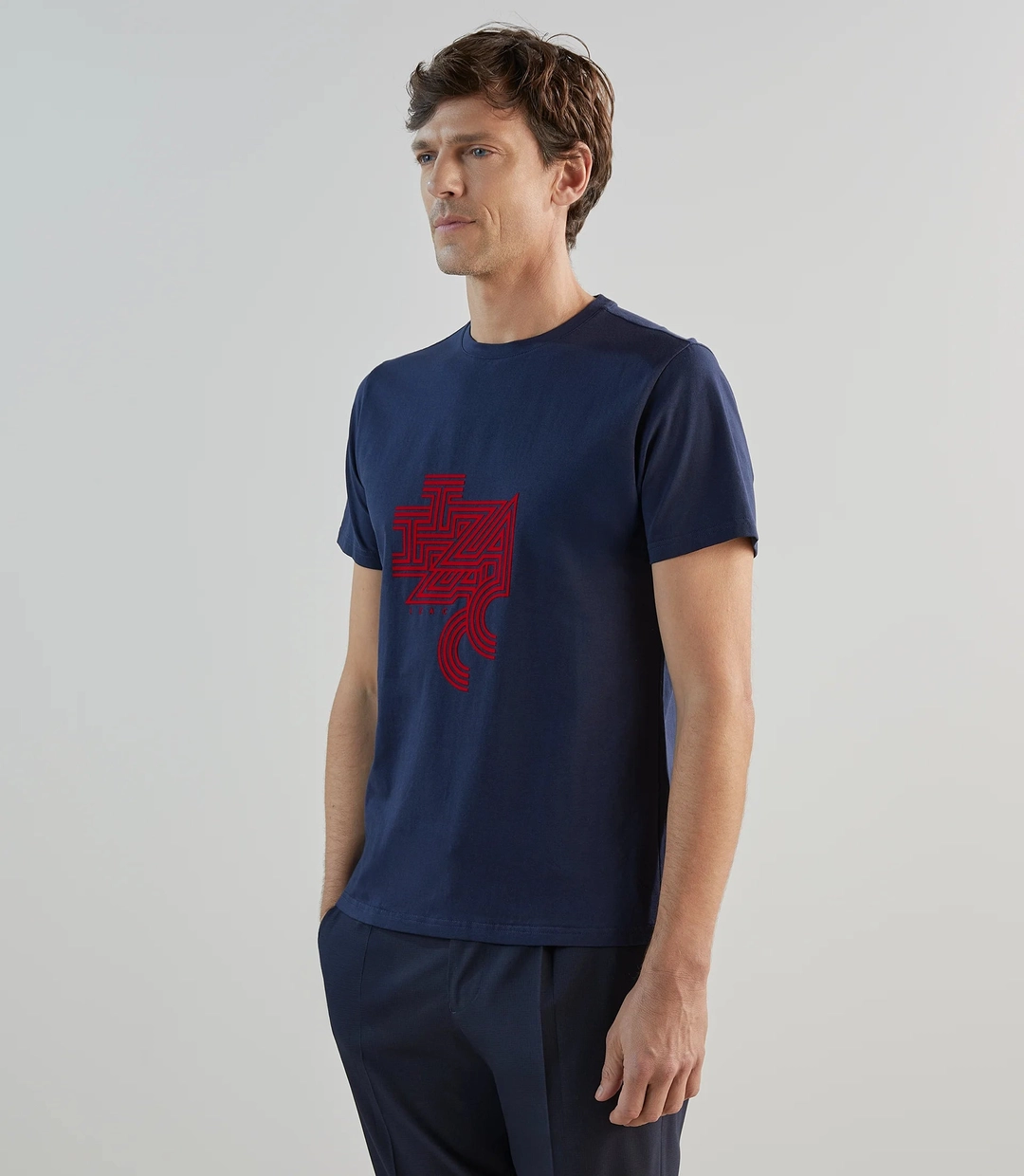 IZAC - T-shirt à manches courtes avec print marine
