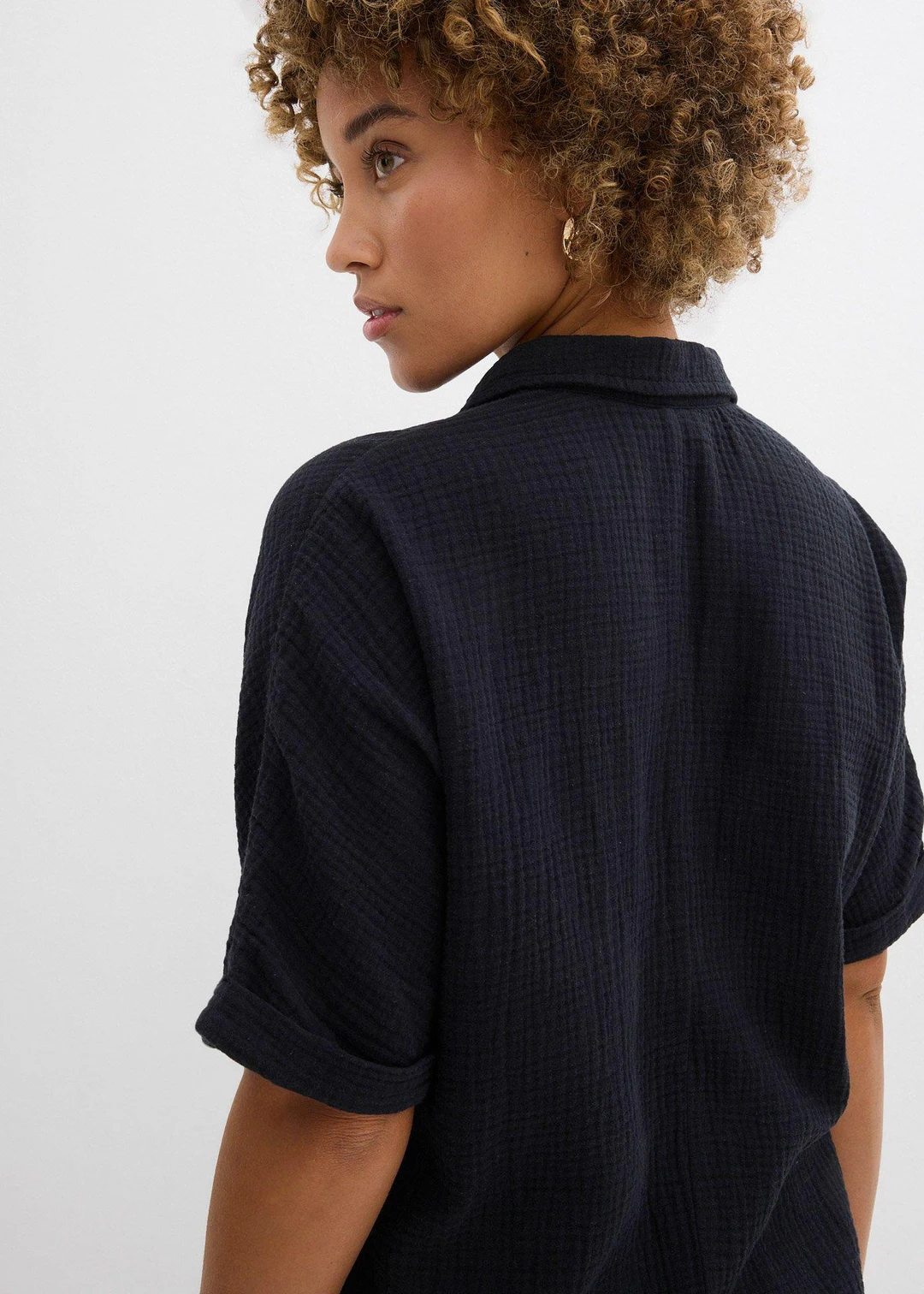 Chemisier long, oversize et doux en gaze de coton - 3