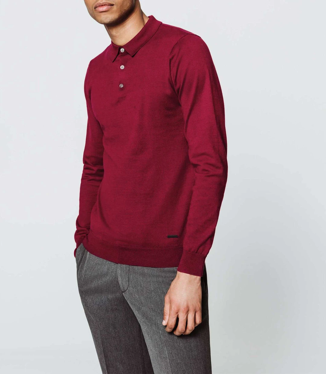 IZAC - Polo uni bordeaux