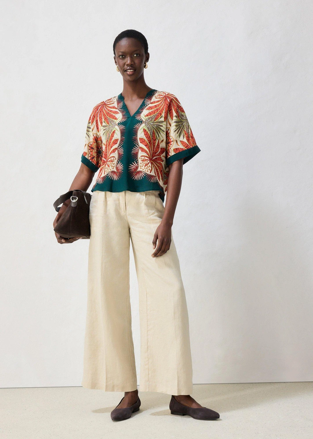Blouse en soie mélangée