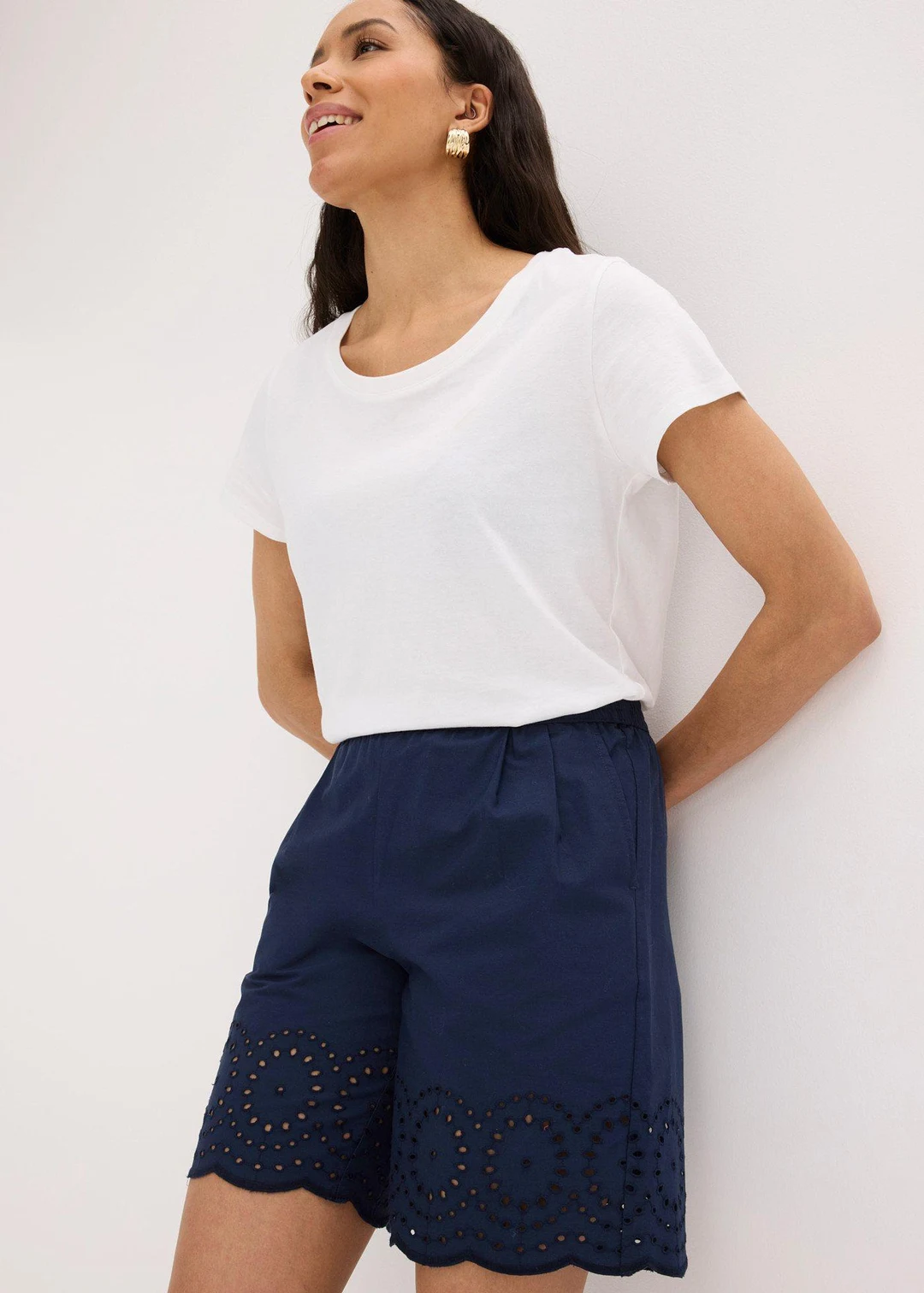 Short 100% coton avec taille élastiquée - 2