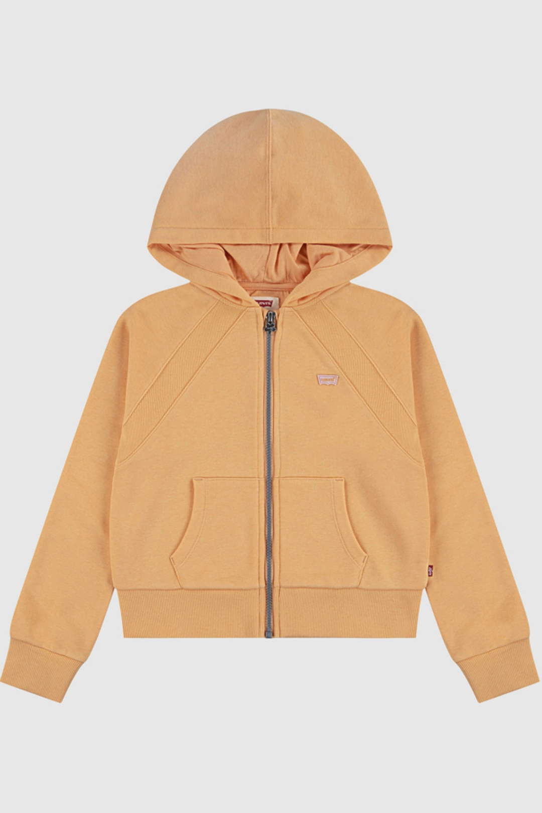 Levi's Teenager Ribbed Raglan Full Zip Hoodie - Femme - Rose / Crystal Pink - 14A