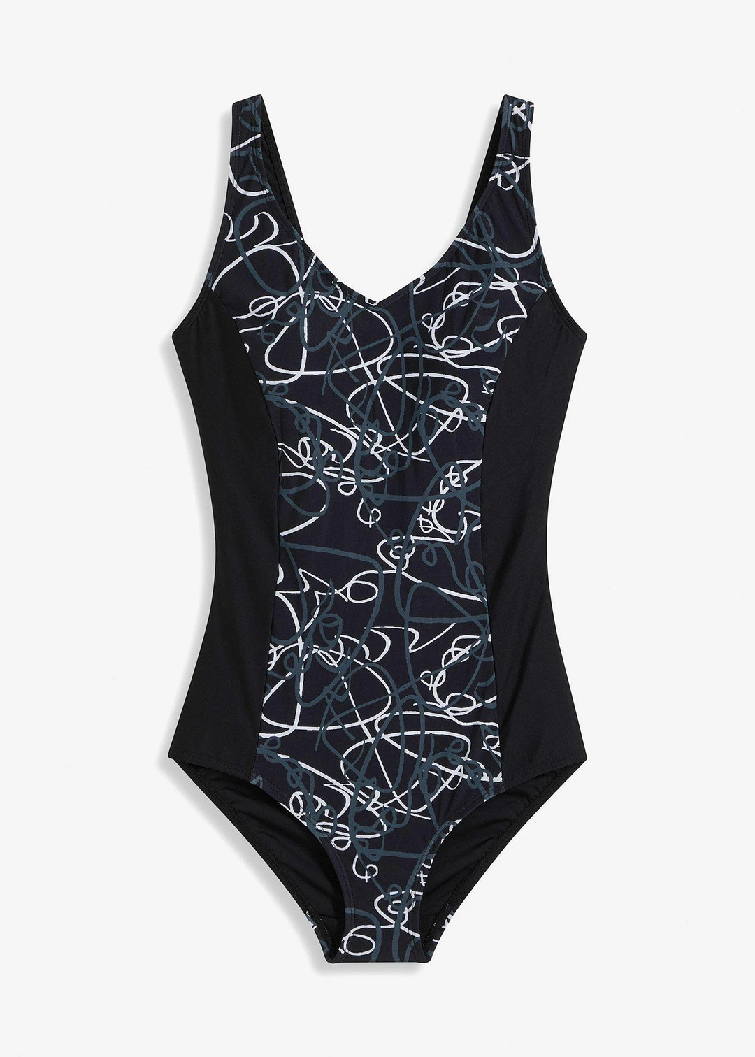 Maillot 1 pièce sculptant, maintien léger, col V