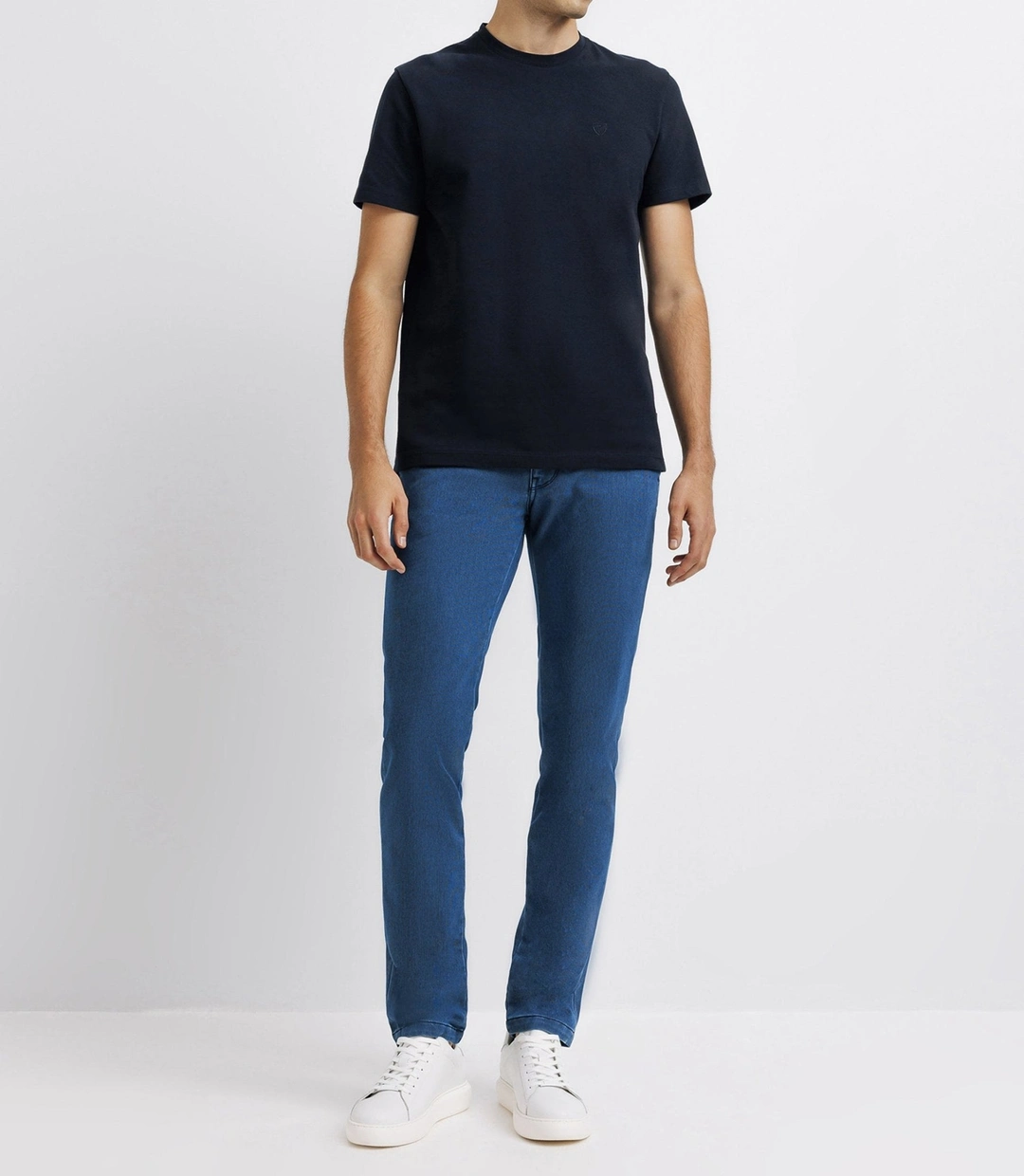 IZAC - T-shirt col rond marine