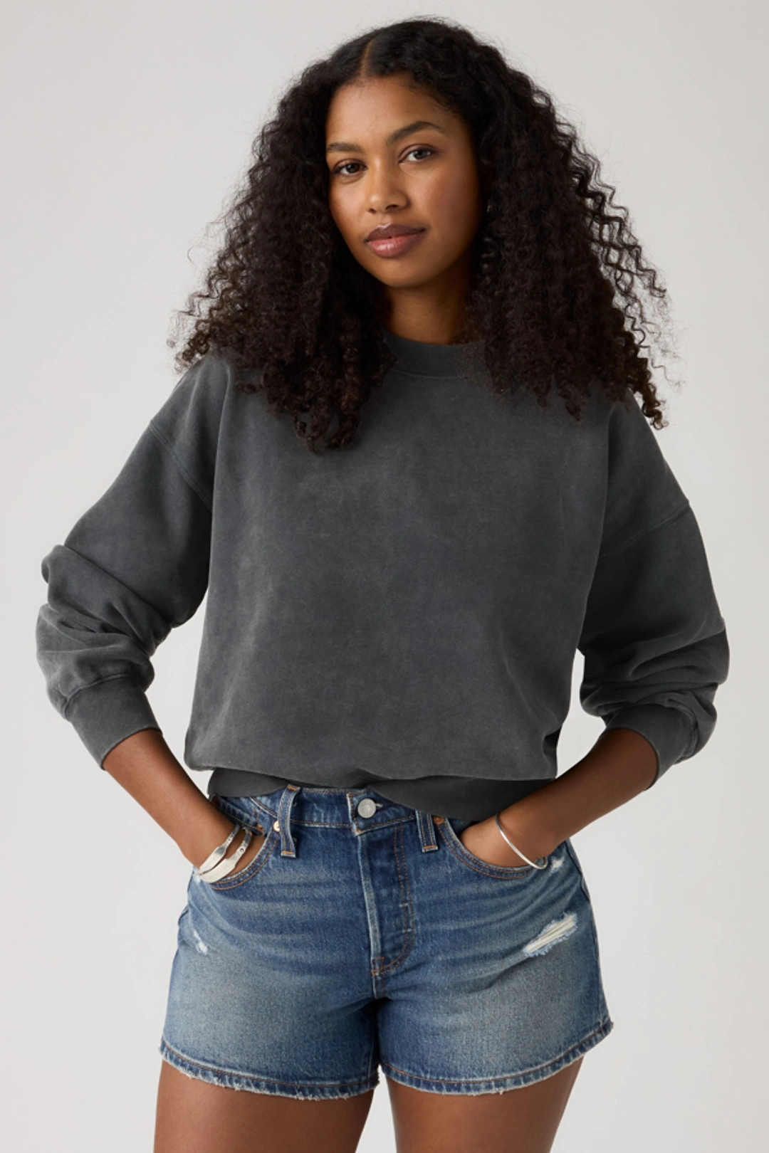Levi's Sweat Shirt Vintage Boxy - Femme - Vert / Pine Green - M