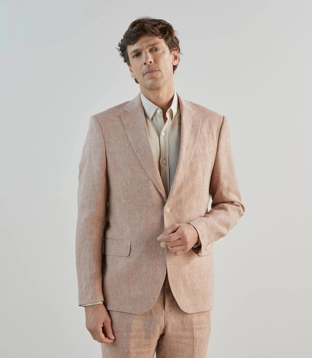 IZAC - Veste ville 100% lin orange