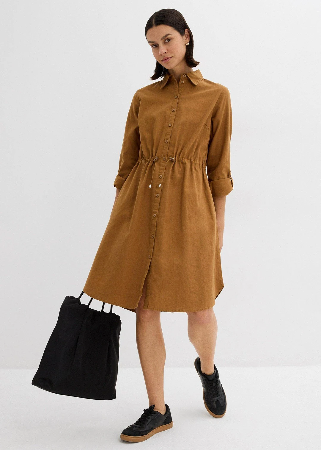 Robe-chemise en lin et coton - 2