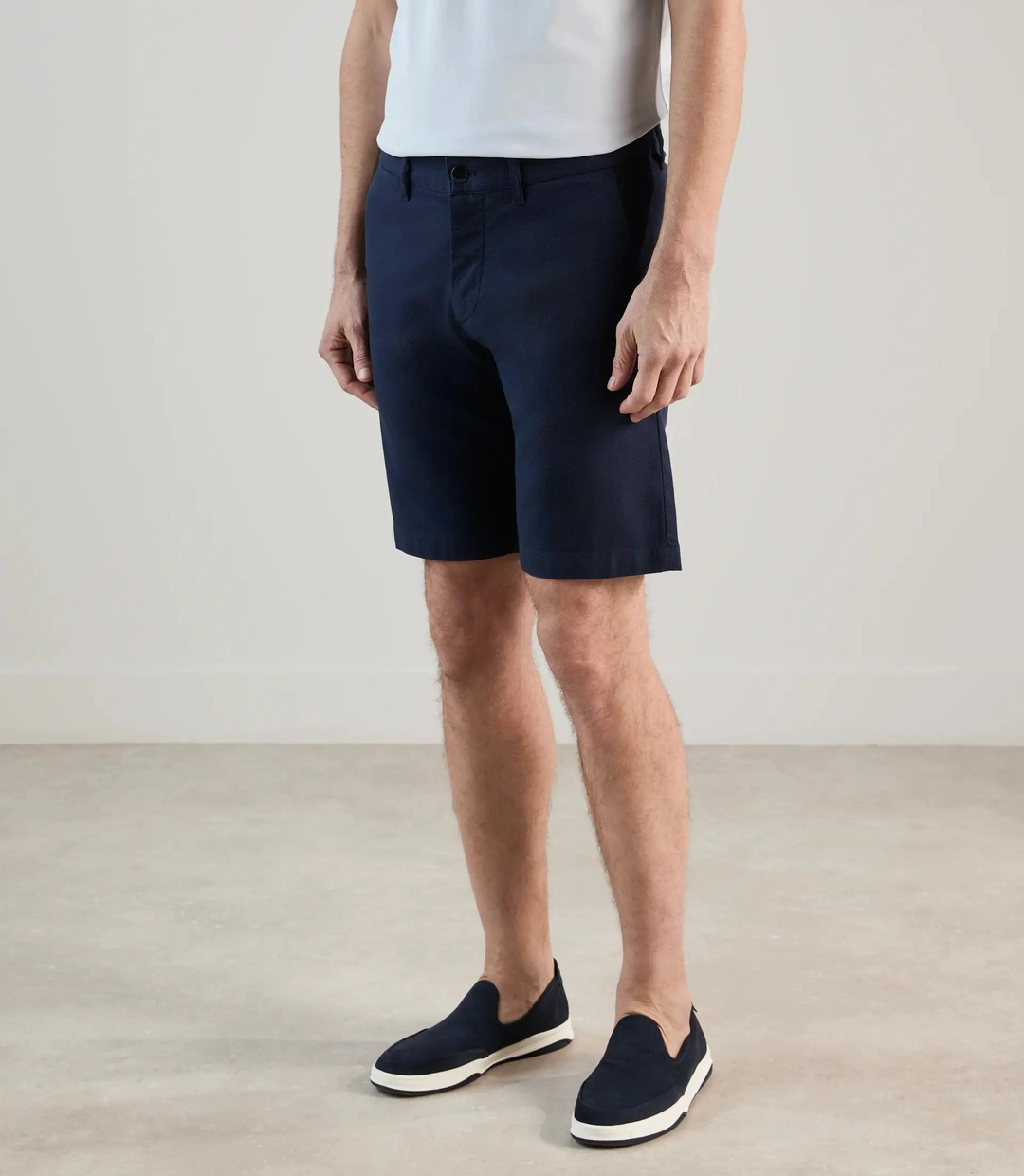 IZAC - Bermuda coton stretch marine