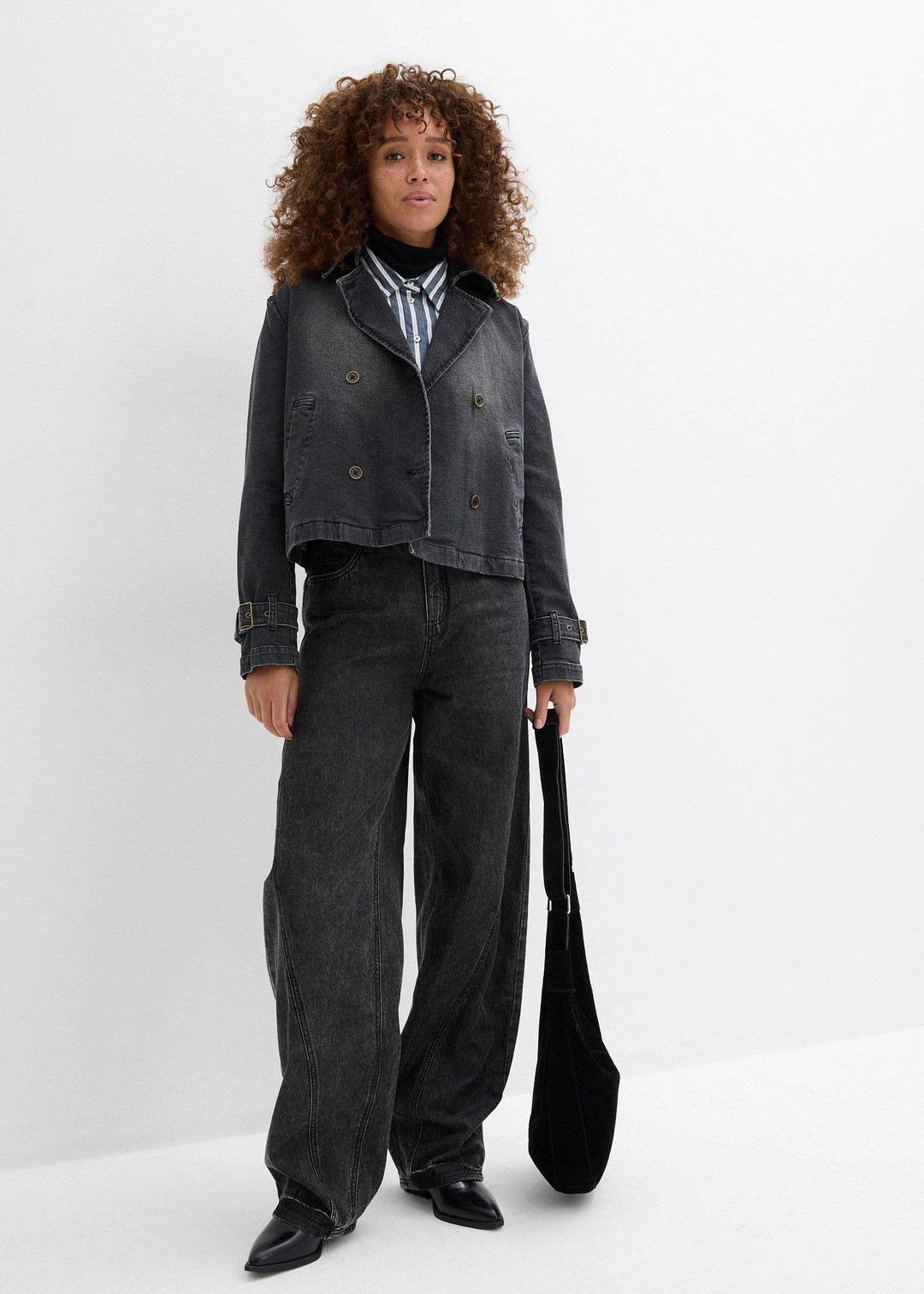 Trench court en denim - 2