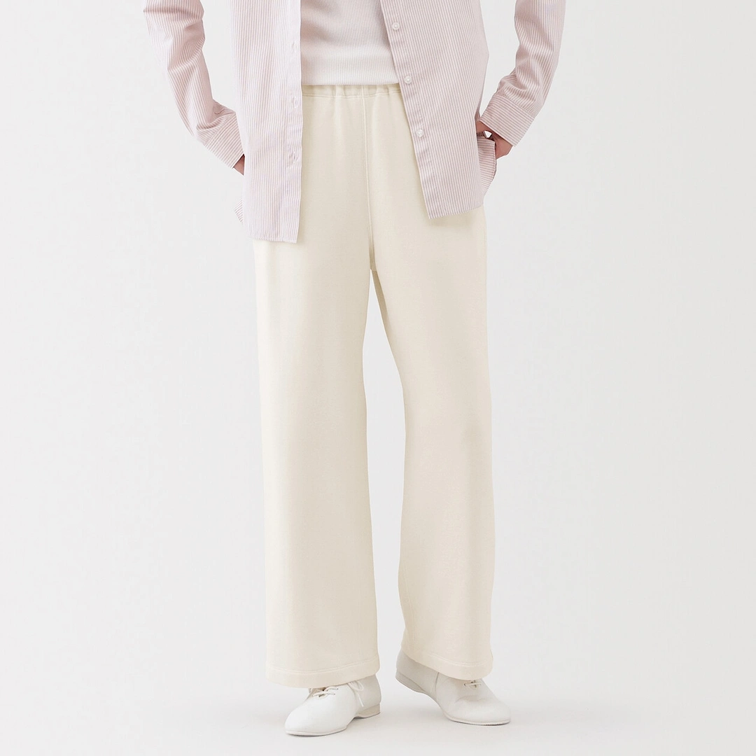 Pantalon de jogging coupe large en mélange de coton pour femme