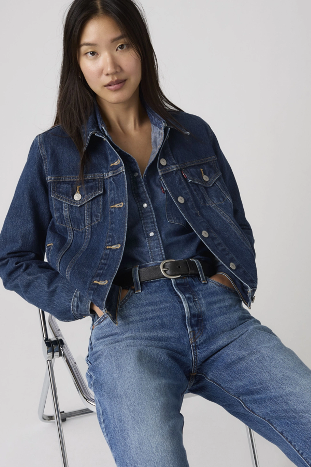 Levi's Veste Trucker Original - Femme - Blanc / Blank Impact - L