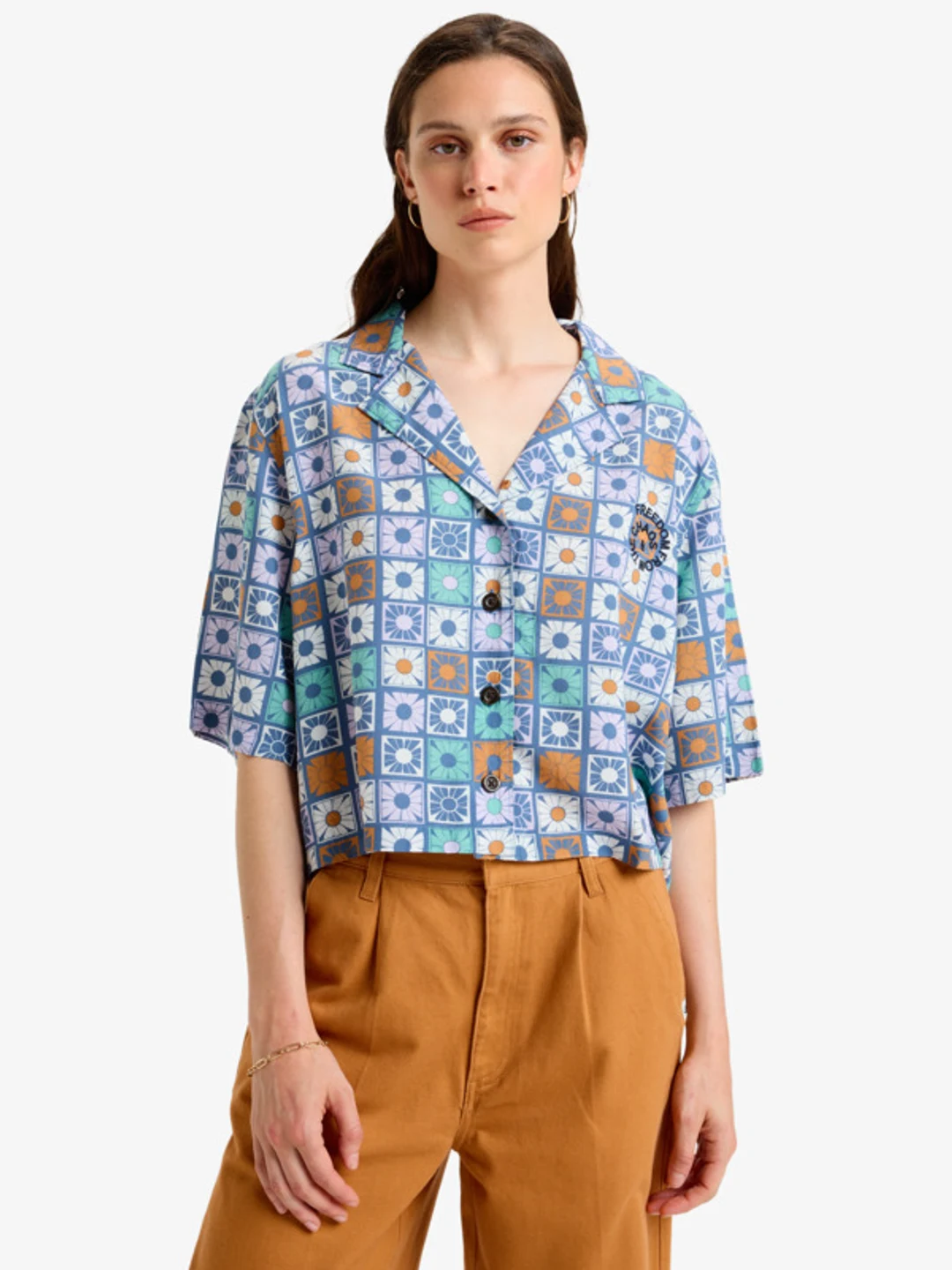 Tilebloom - Chemise manches courtes pour Femme Violet