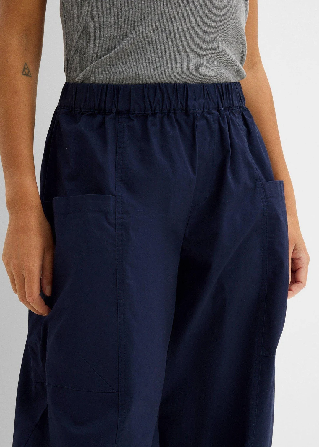 Pantalon ballon en coton extensible - 3