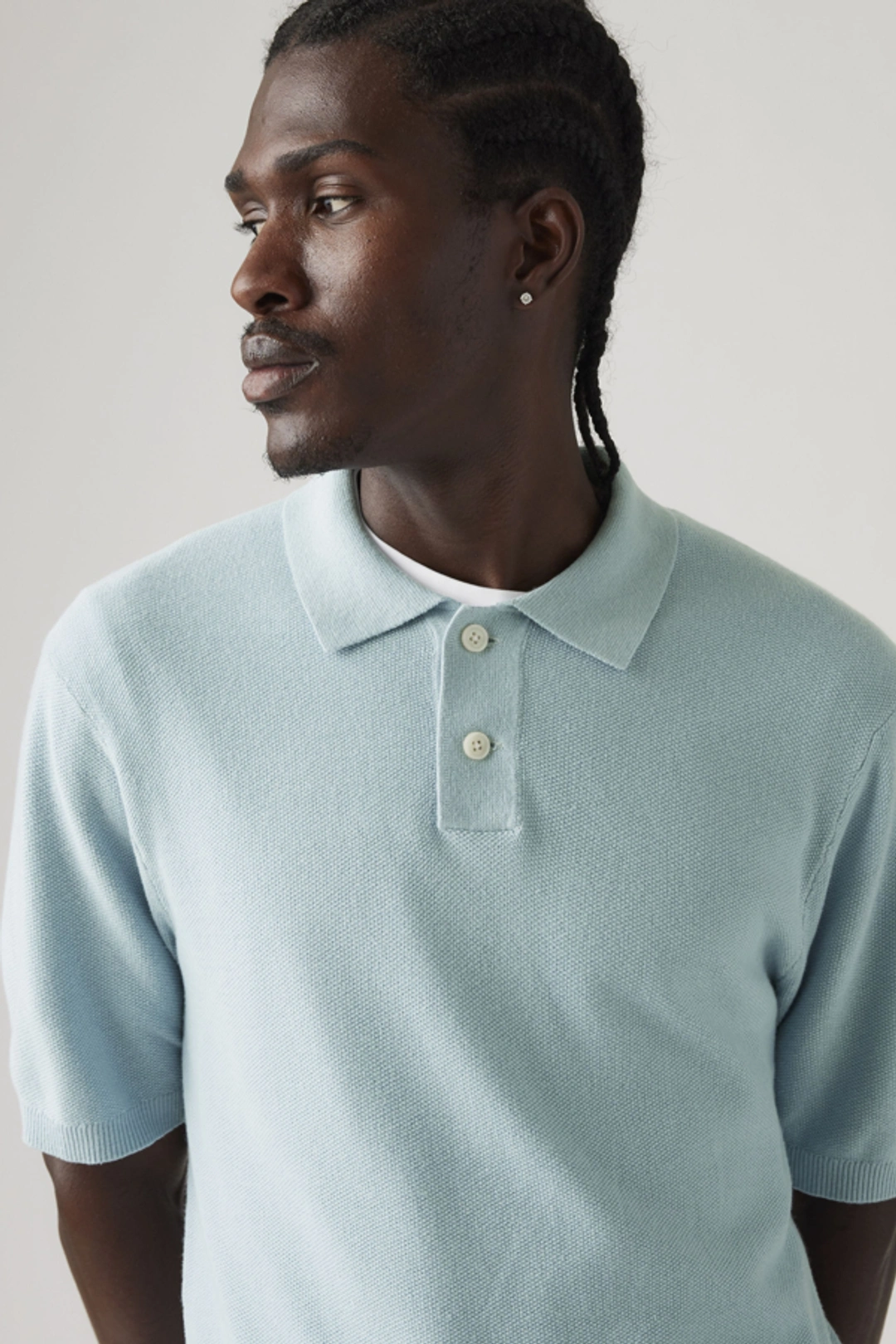 Levi's Sweater Cotton Linen Knit Polo - Homme - Blanc / Bright White Cotton Linen - XL - 2
