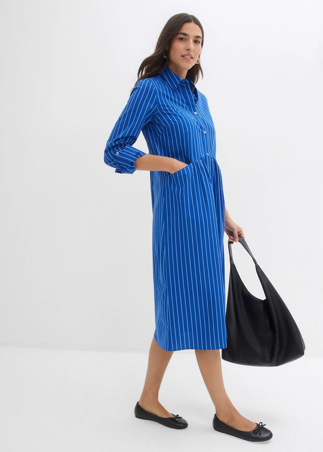 Robe à col chemise, 100% coton - 2