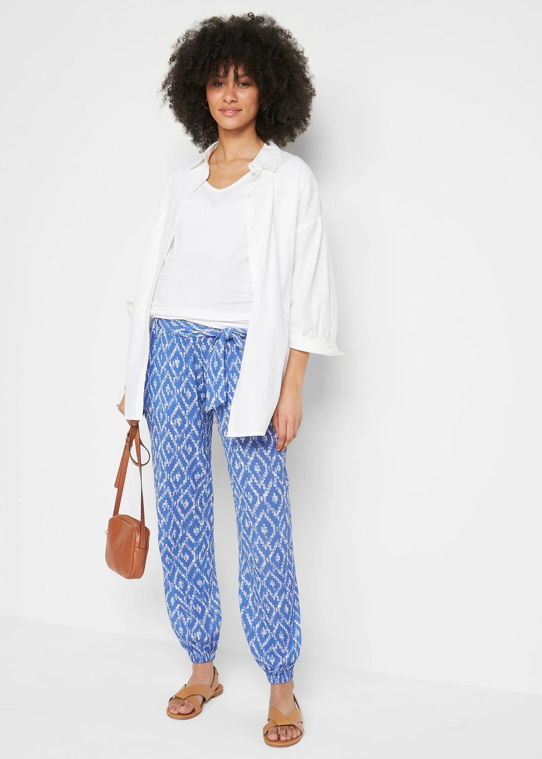 Léger pantalon de grossesse en viscose, loose
