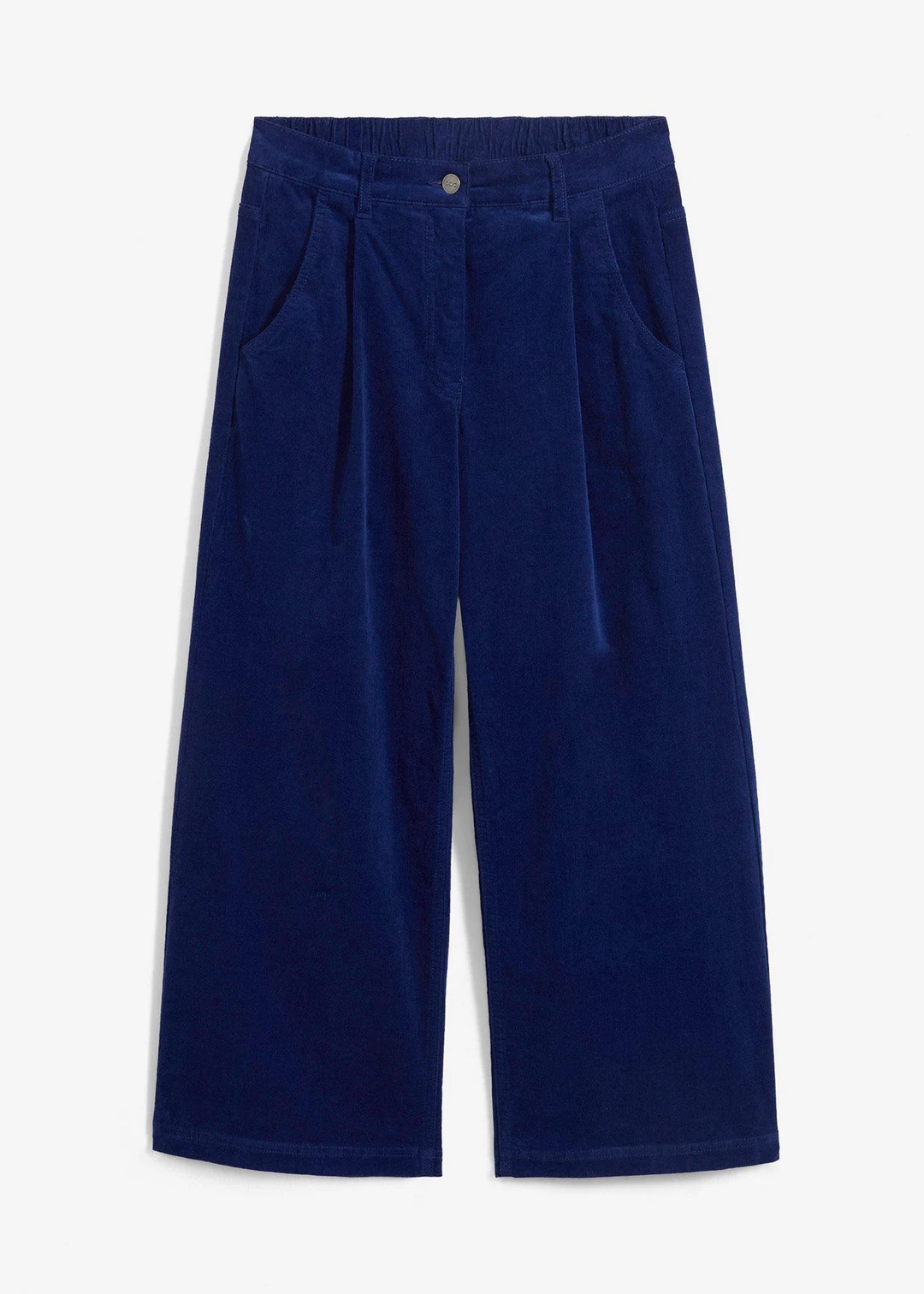 Jupe-culotte en velours côtelé stretch avec taille haute confortable, longueur 7/8