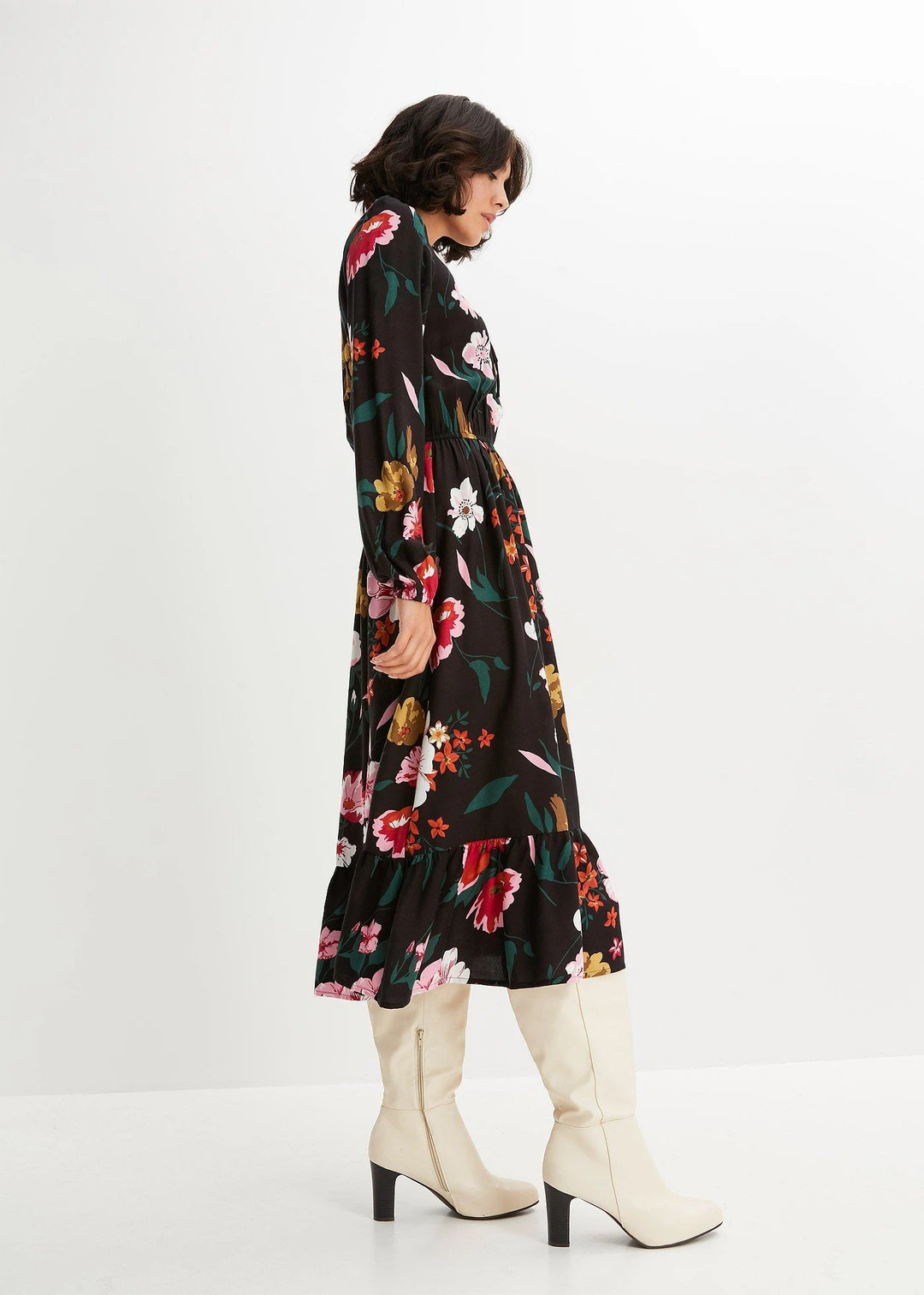 Robe midi en viscose fluide - 2