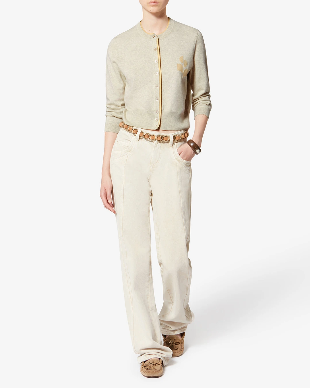 Cardigan Lona - Femme - Bleu Poudré-gris Clair - Taille 40 - Marant Étoile - 4