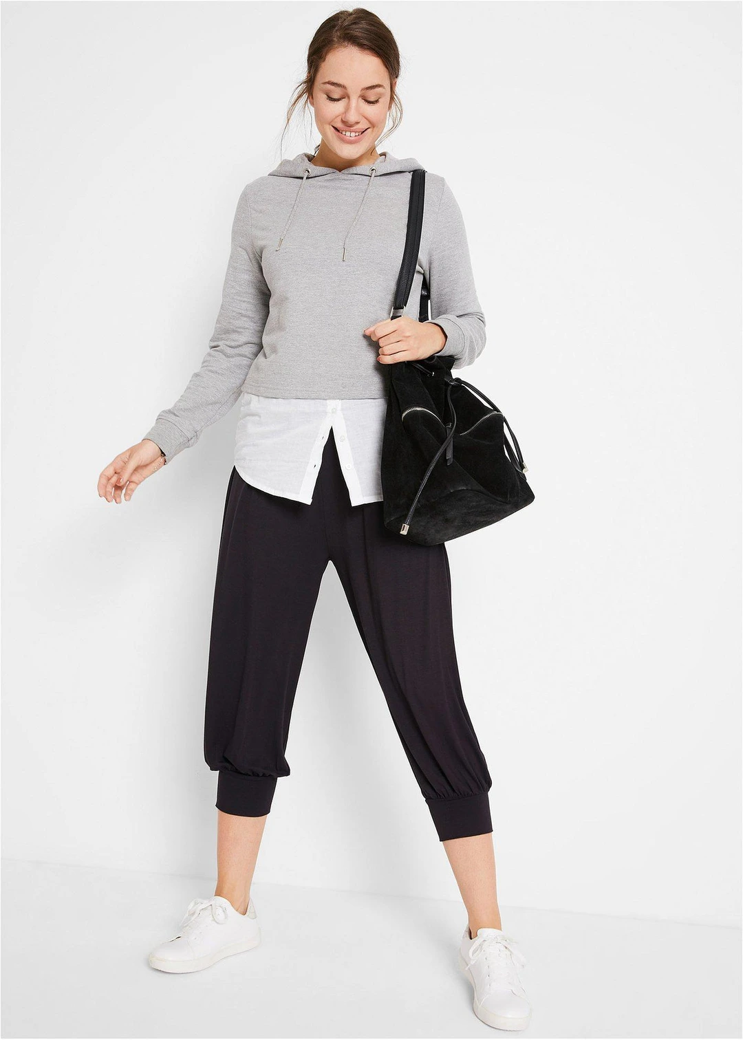 Pantalon sarouel en viscose douce et extensible