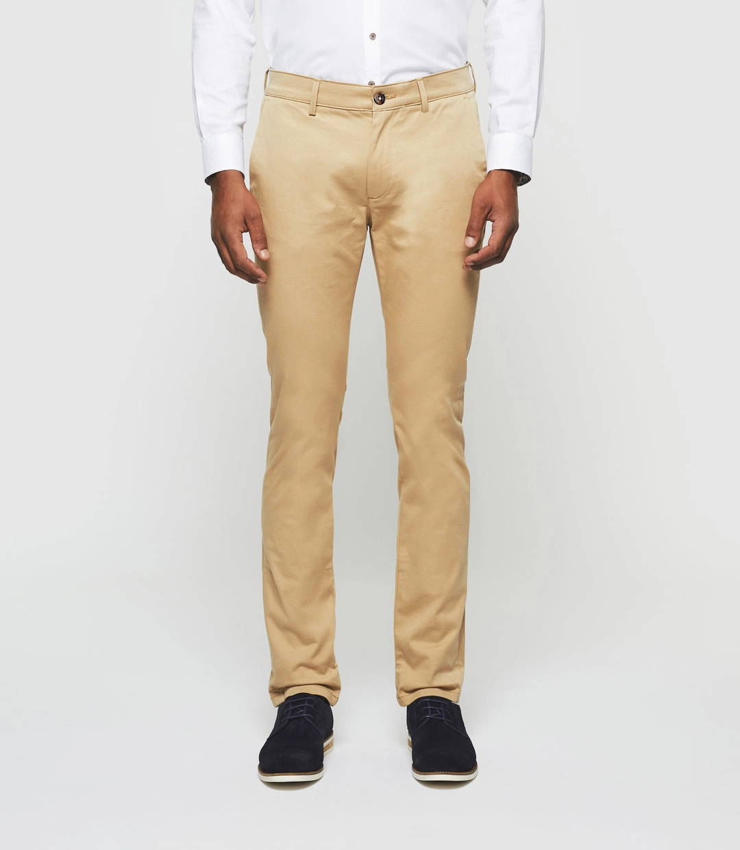 IZAC - Pantalon chino satin beige PANAMAOUT