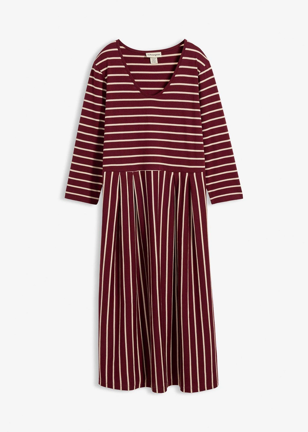 Robe midi en jersey coton