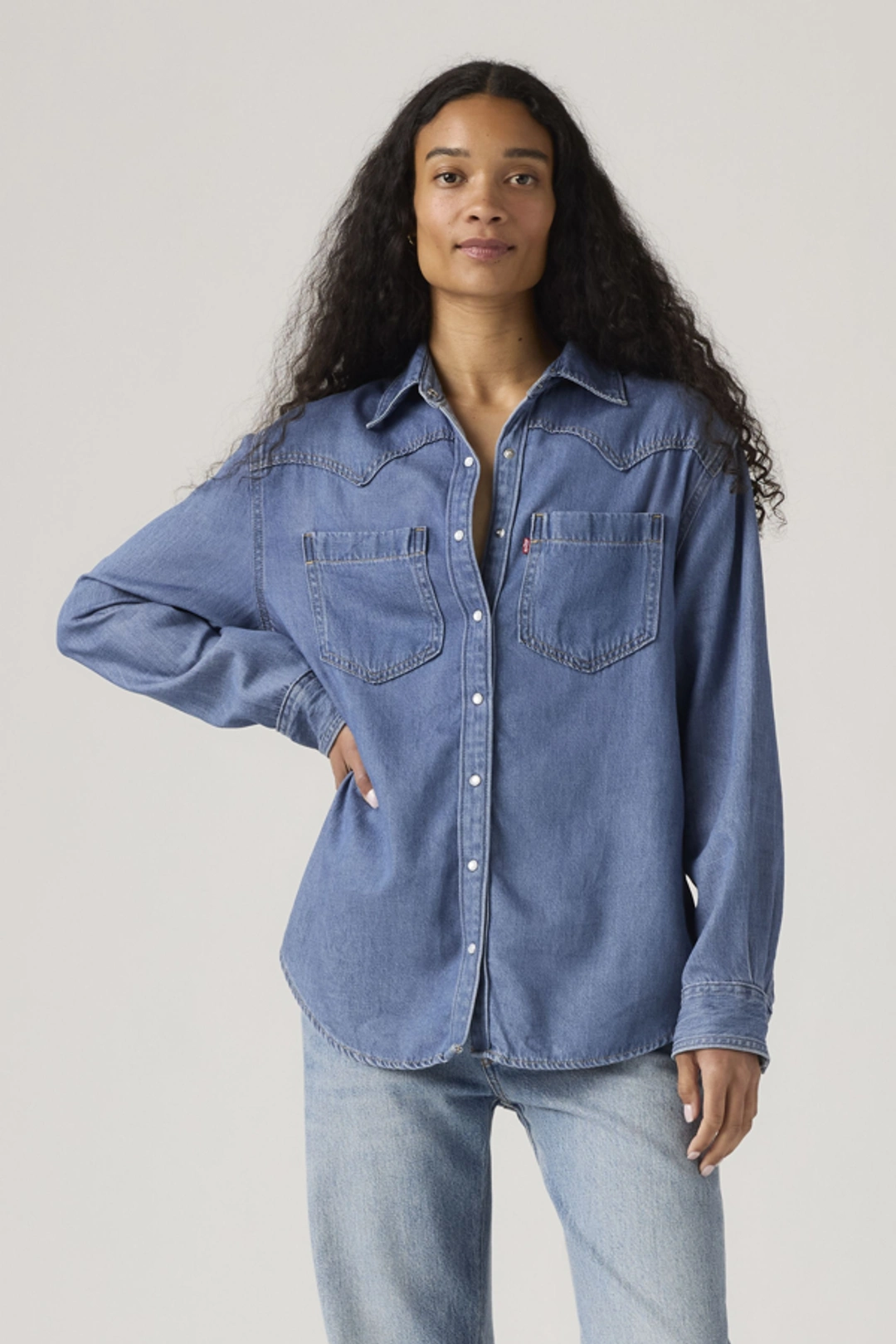 Levi's Chemise Western Teodora - Femme - Noir / Chipped Black Oyster Top - XS - 2