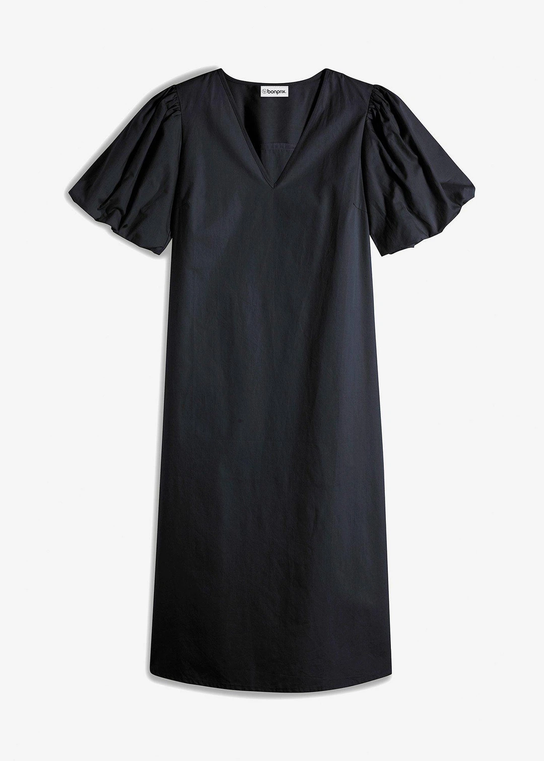 Robe midi tissée en coton