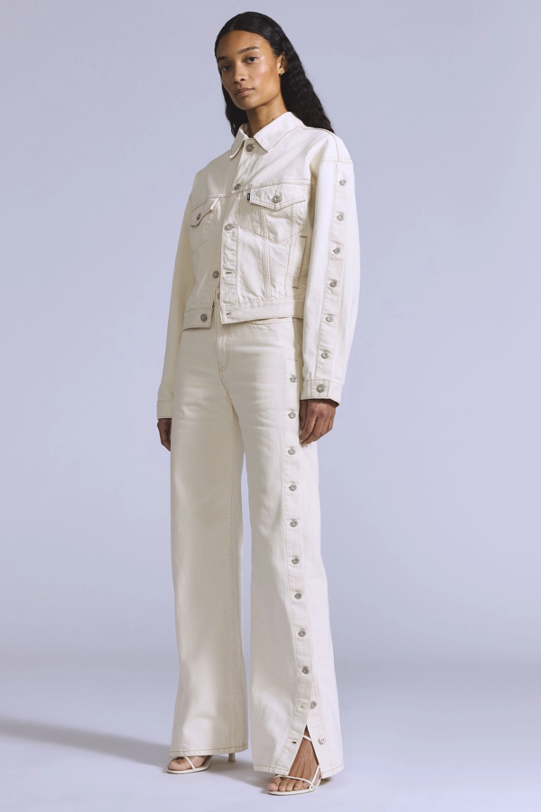 Levi's Pantalon Shank - Femme - Blanc / Cream Cloud Moj - 31X30