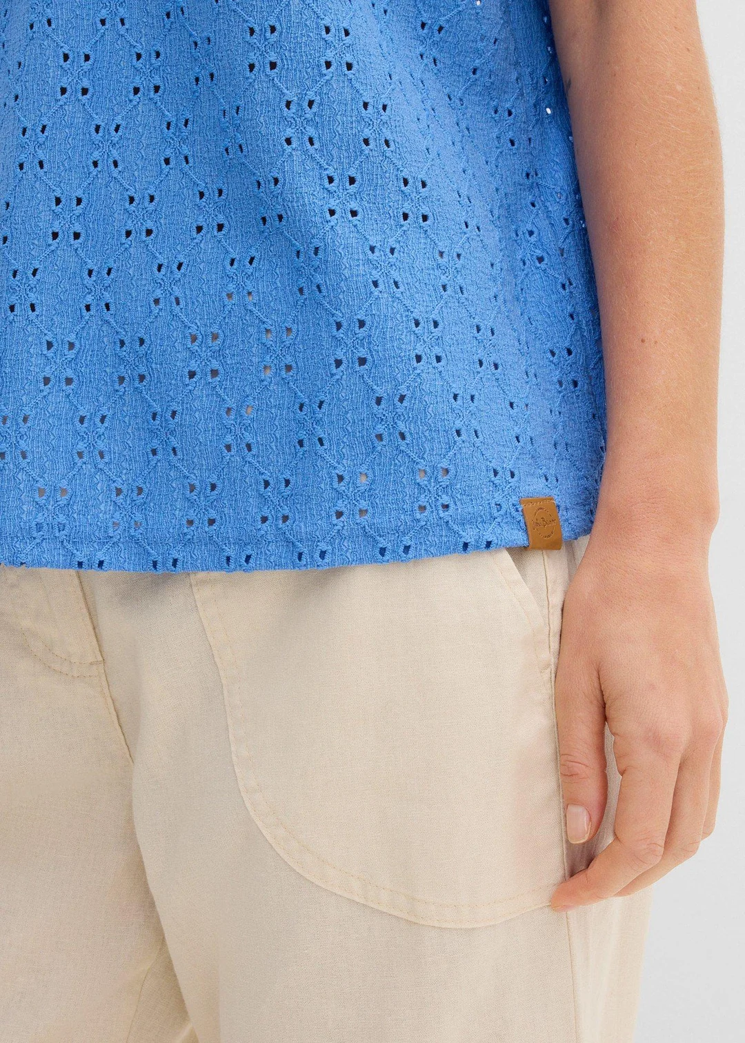 T-shirt col Henley à capuche