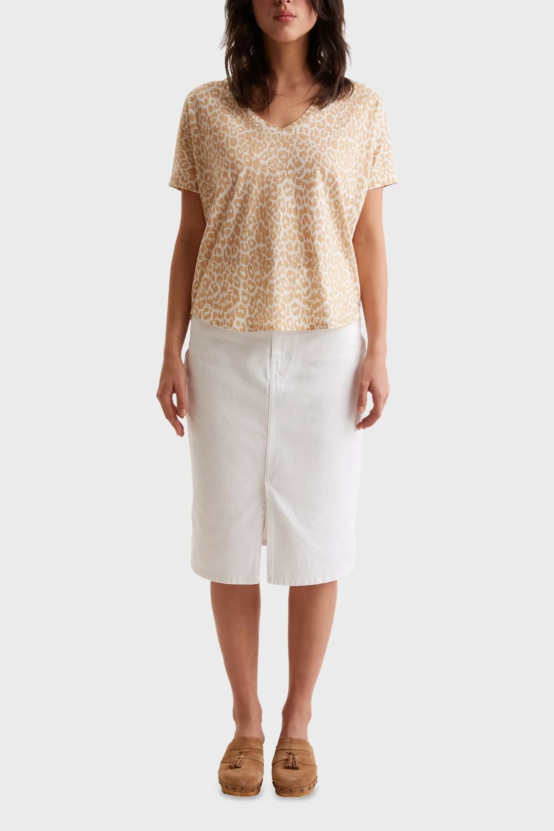 T-shirt oversize imprimé léopard - AIRELLE - Ocre