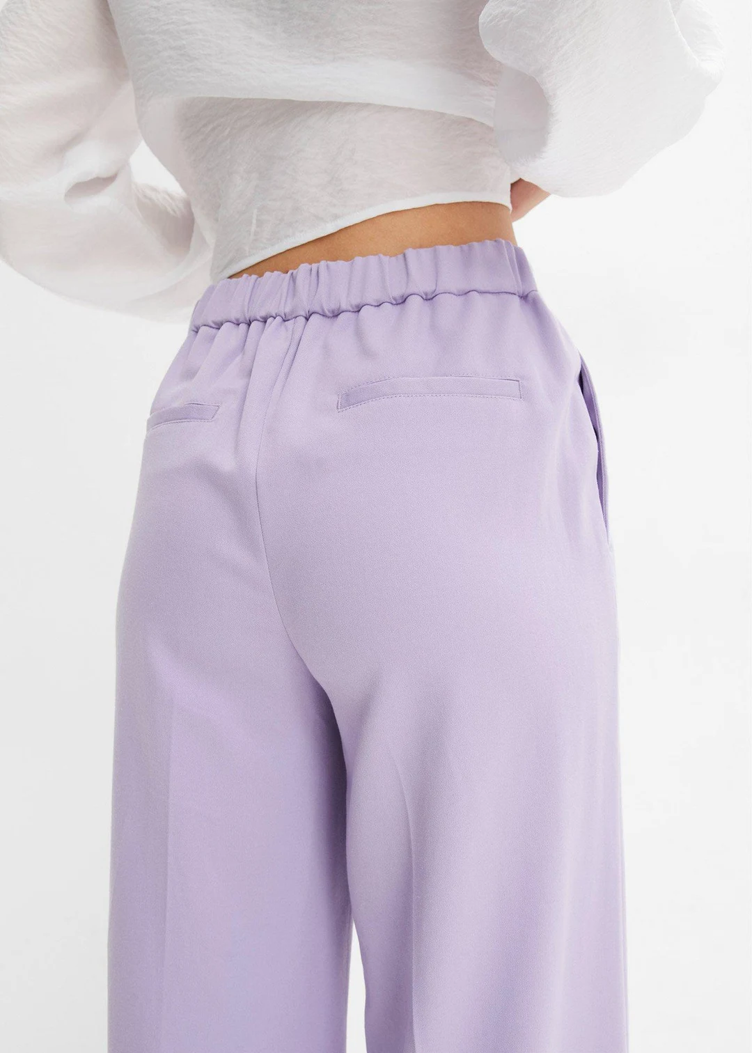 Pantalon à pinces et taille élastiquée - 3