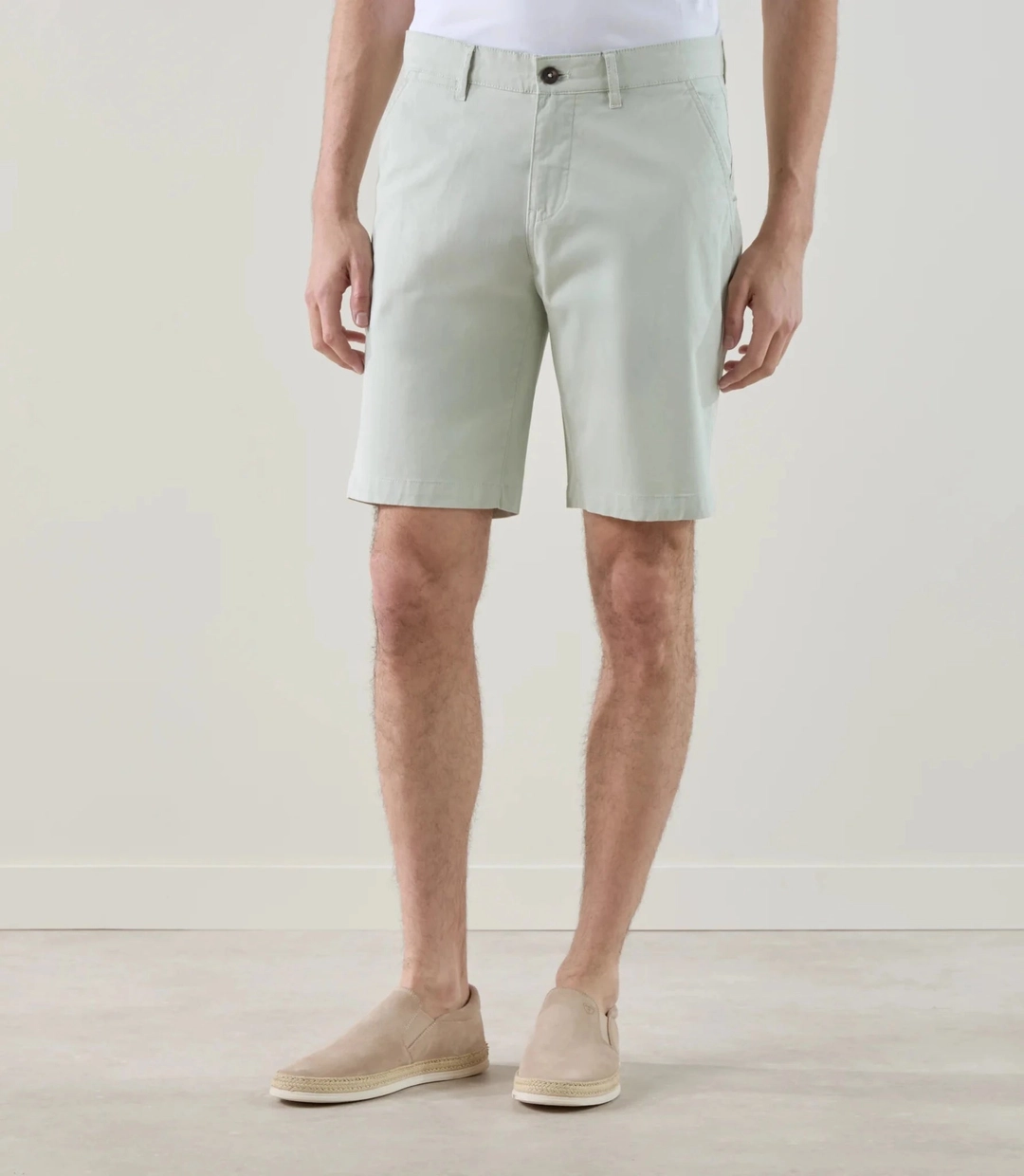 IZAC - Bermuda chino vert clair