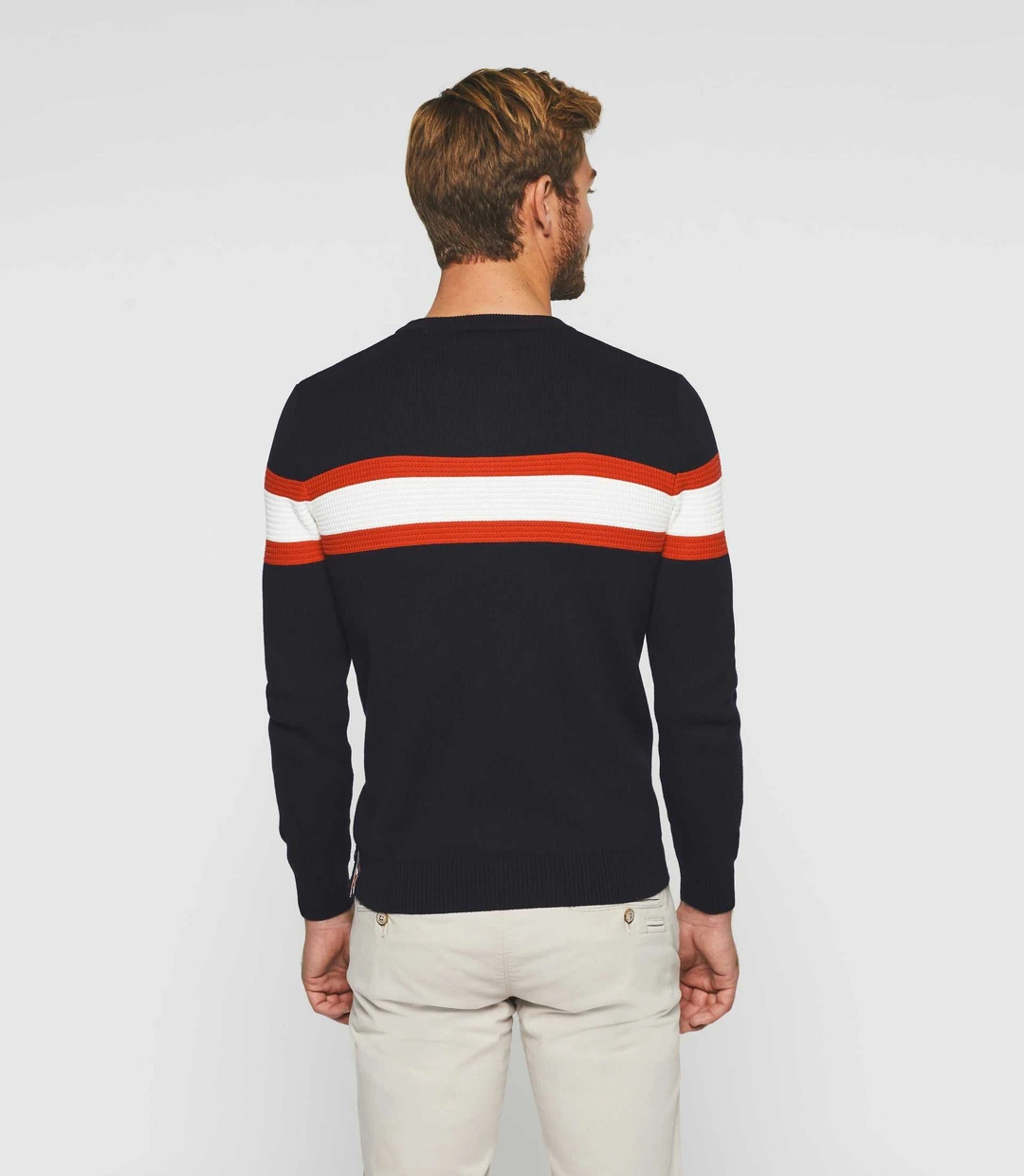 IZAC - Pull col rond marine ''Donovan''