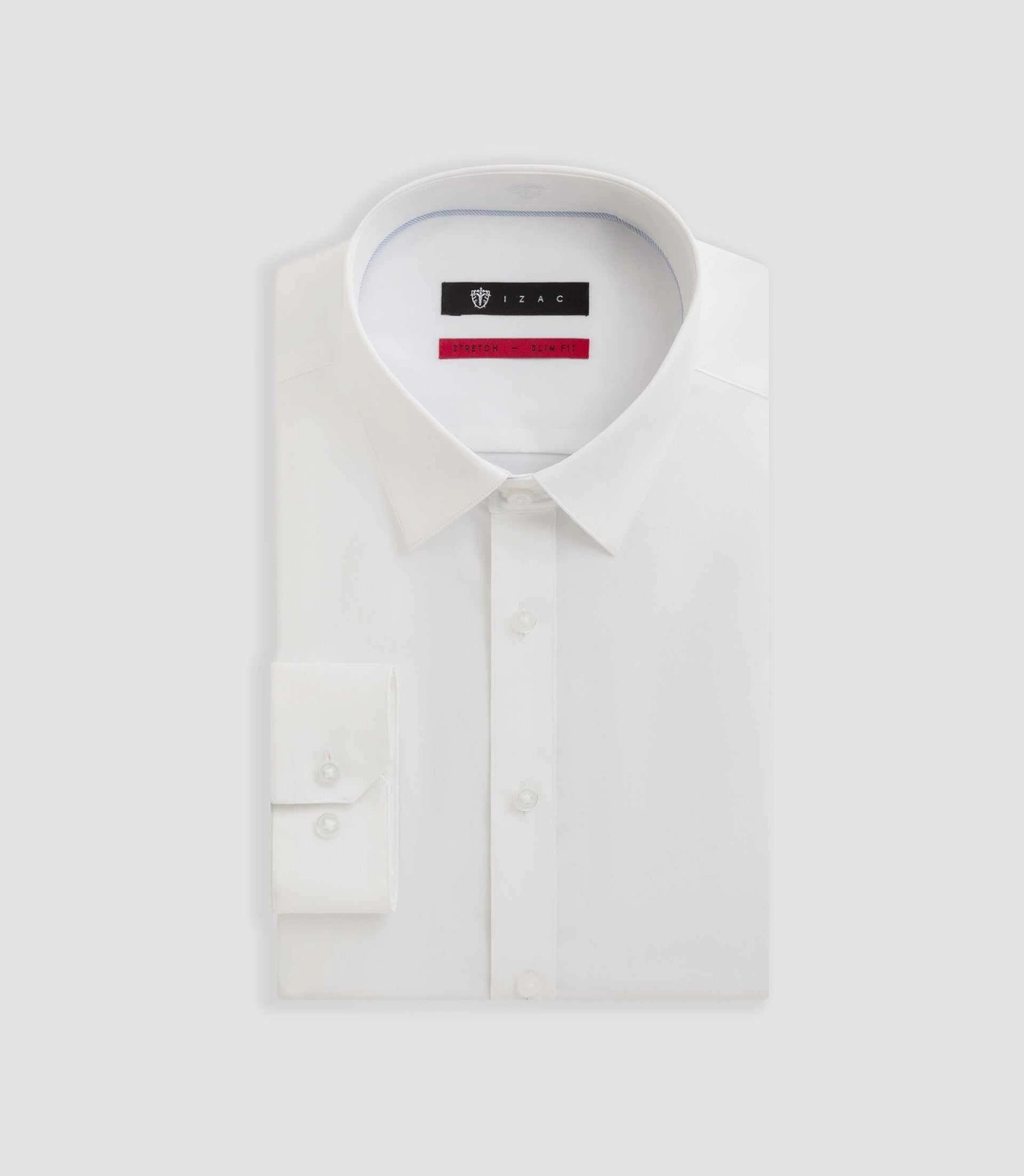 IZAC - Chemise en popeline stretch blanche MALTE2