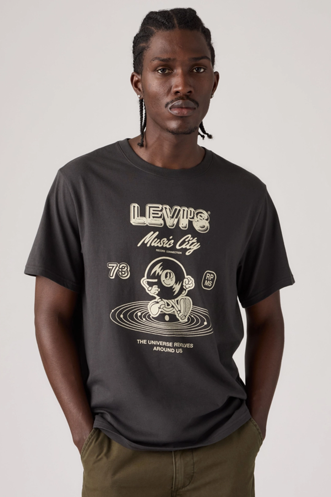 Levi's T Shirt Graphique Relaxed - Homme - Noir / Jet Black - 2XL
