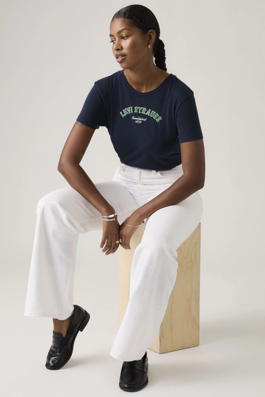 Levi's T Shirt Graphique Favorite - Femme - Blanc / Western Collegiate Tofu - XS - 2