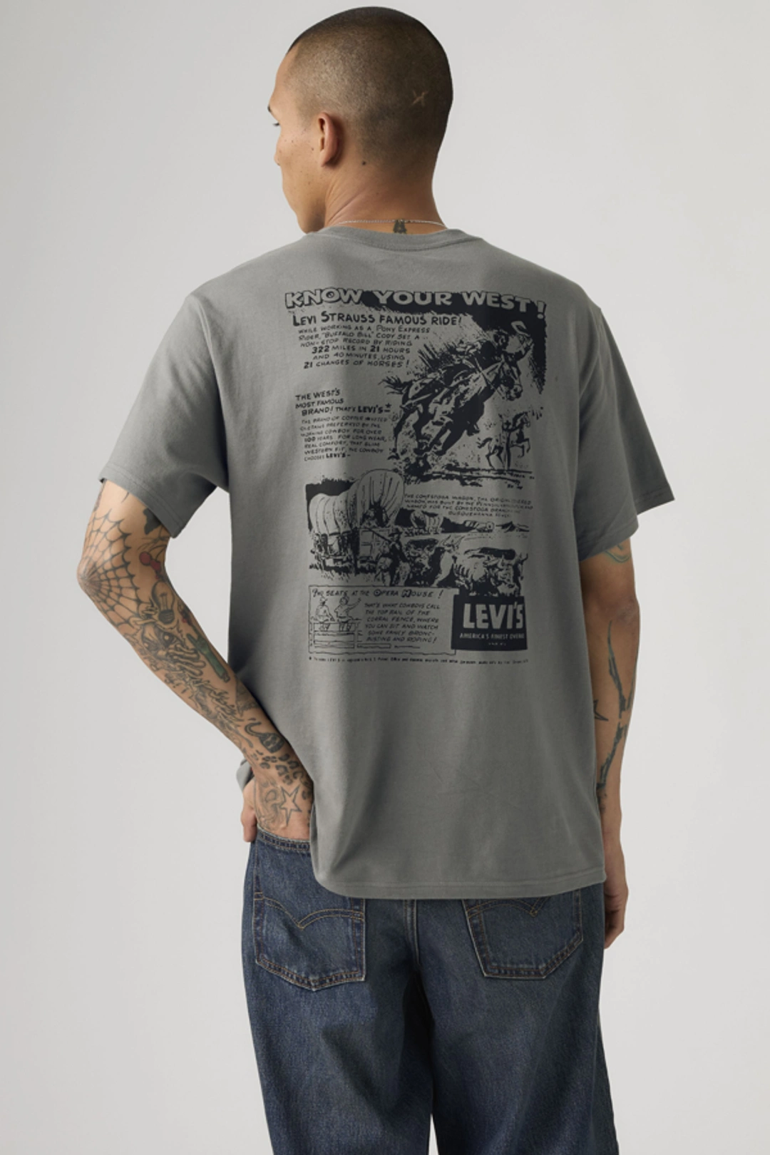 Levi's T Shirt Graphique Relaxed - Homme - Noir / Jet Black - 2XL