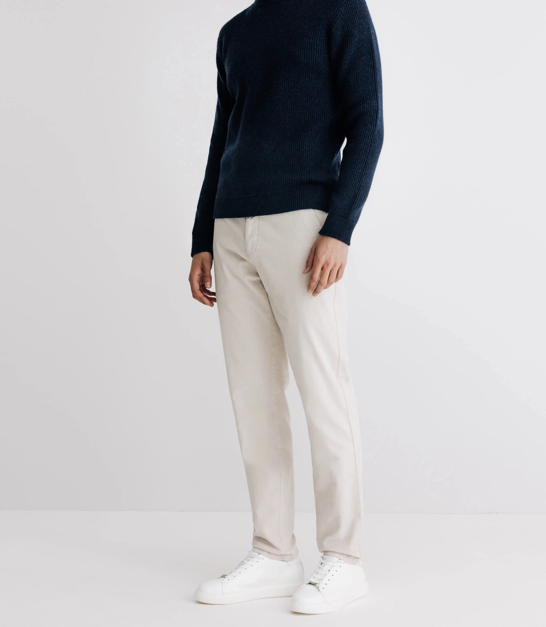 IZAC - Pull col rond marine