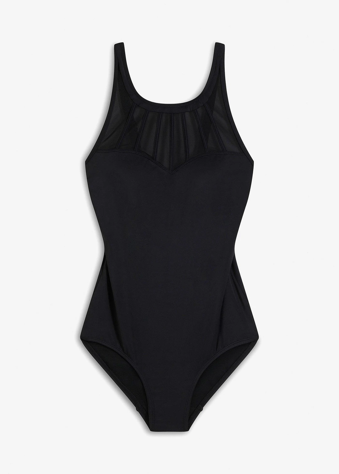 Maillot 1 pièce sculptant, maintien modéré, avec mesh transparent