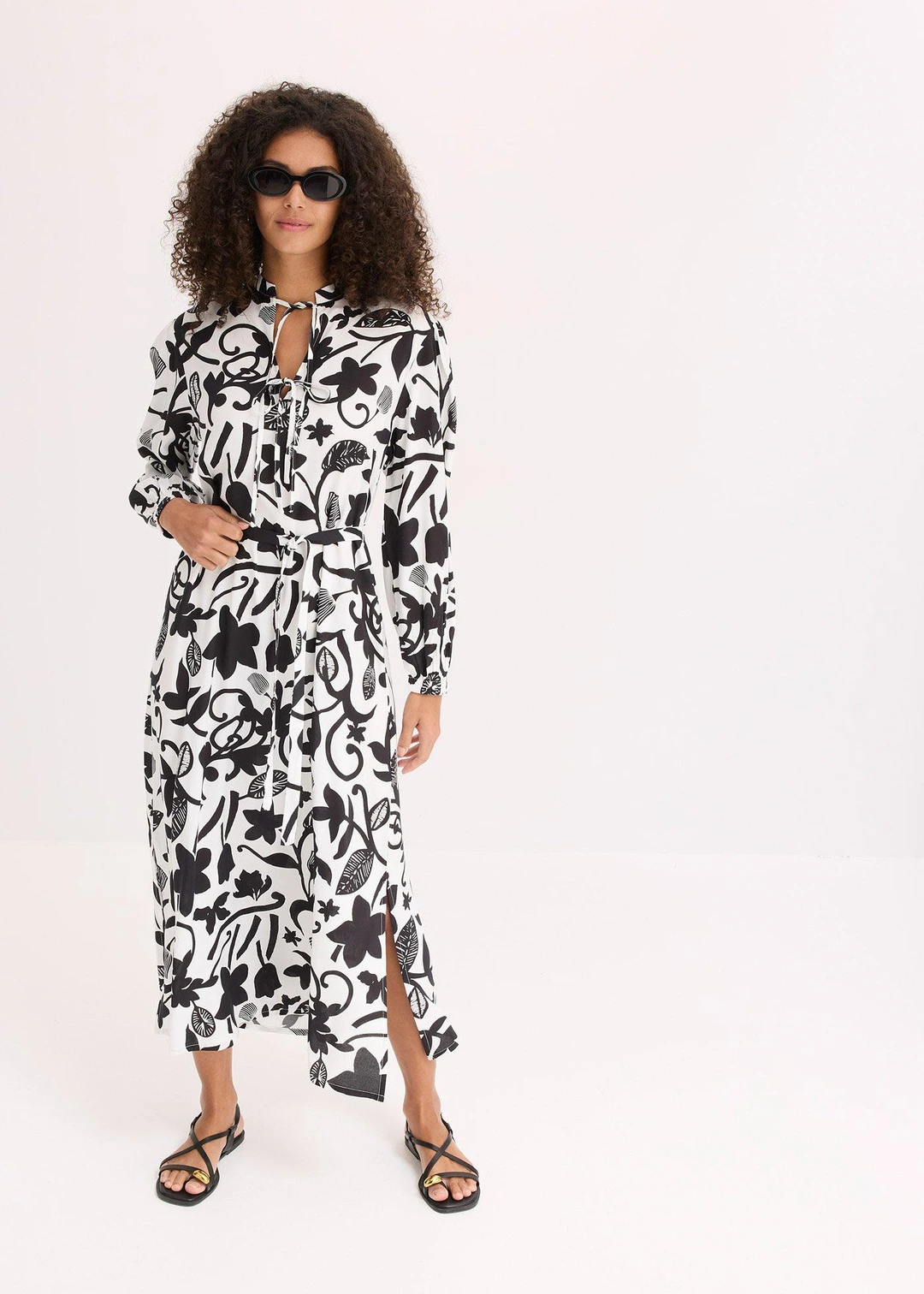 Robe caftan en viscose fluide