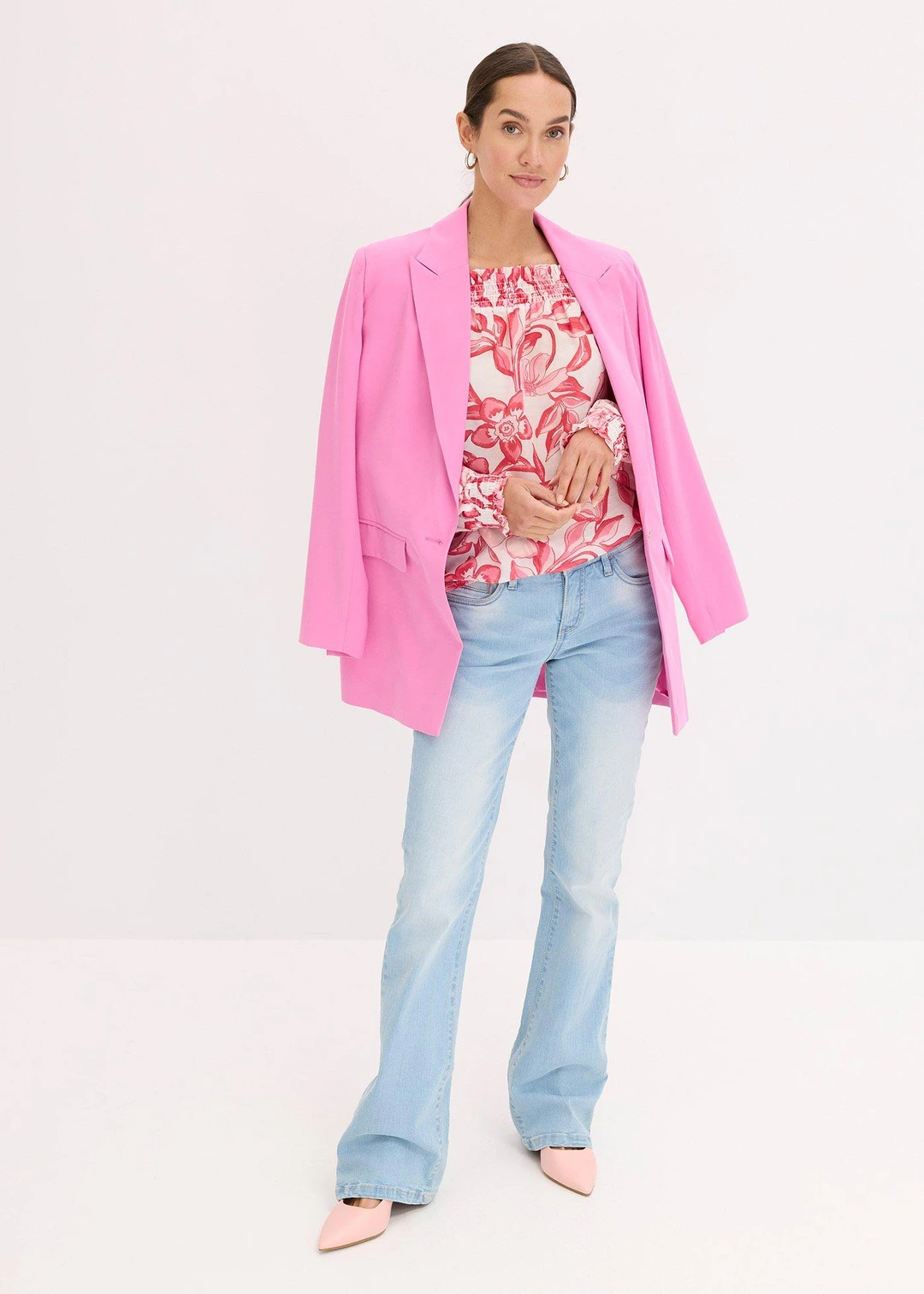 Blouse imprimée encolure bardot - 2