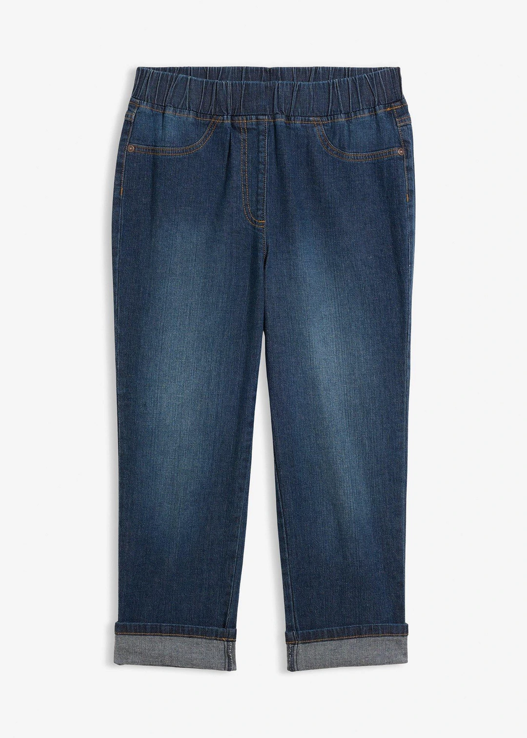 Jean slim, taille mi-haute, coton