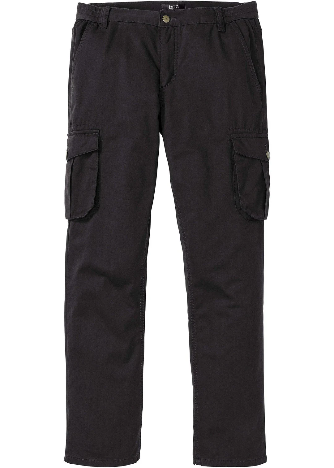 Pantalon cargo regular et droit, taille élastiquée