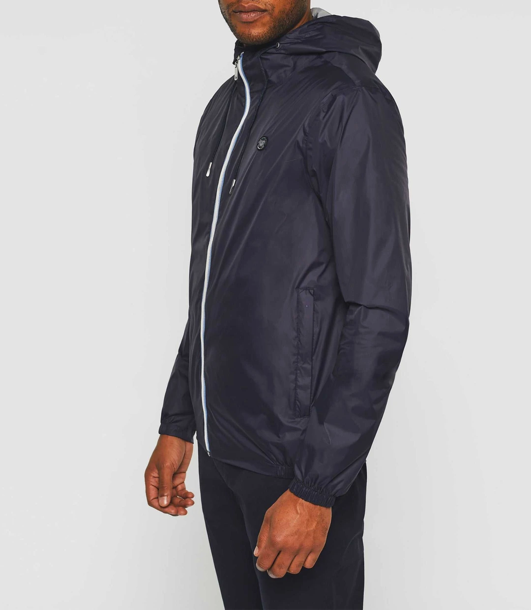 IZAC - Blouson à capuche réversible marine et gris ''Ryan''