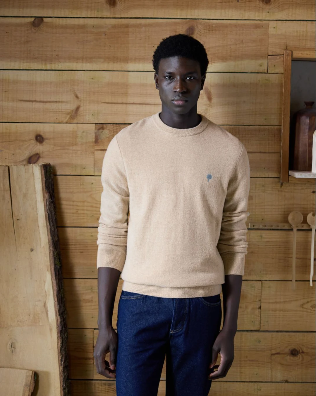 Pull en laine beige - MARLY