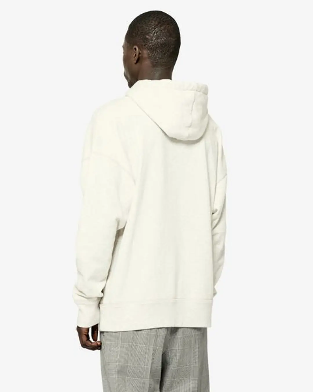 Sweatshirt Oversize A Capuche Logo Miley - Homme - Écru - Taille XL - 3
