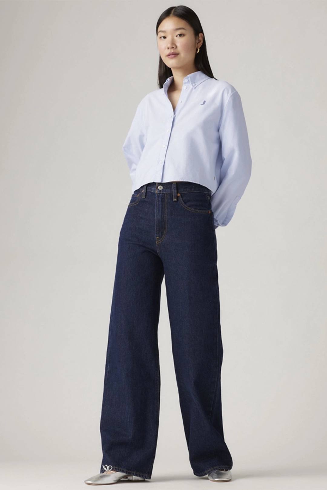 Levi's Pantalon Ribcage Wide Leg - Femme - Marron / Hot Fudge - 33X32
